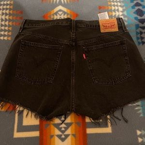 Levi 501 shorts. Black. Size 32. Never worn.